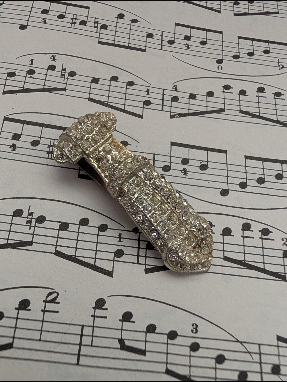 Crystal-Embellished Silver Shoe Clip - Women Accessories